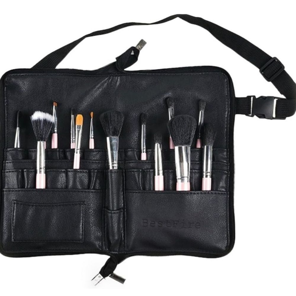 Faux Leather Makeup Brush Belt